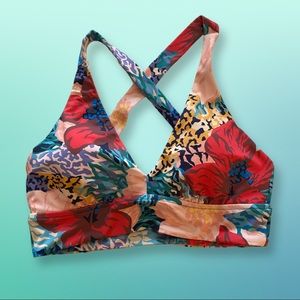 Athleta NWT Longline Plunge Bikini Top A-C size M